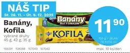 Konzum Banány, Kofila nabídka