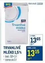 Makro Trvanlivé mléko 1,5 nabídka