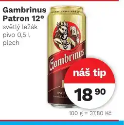 Konzum Gambrinus Patron 12° nabídka