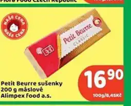Brněnka Petit Beurre sušenky máslové Alimpex food a.s. nabídka