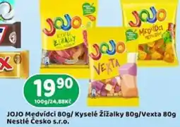 Brněnka JOJO Medvídci 80g/ Kyselé žížalky 80g/Vexta Nestlé Česko s.r.o. nabídka