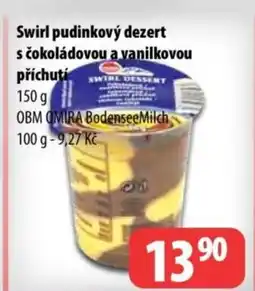 Partner Maloobchodní síť Swirl pudinkový dezert s čokoládovou a vanilkovou příchutí nabídka