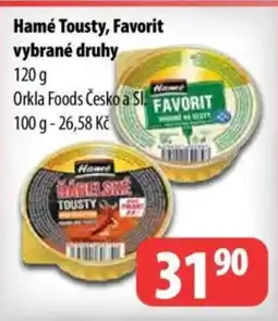 Partner Maloobchodní síť Hamé Tousty, Favorit vybrané druhy nabídka