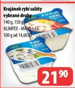 Partner Maloobchodní síť Krajánek rybí saláty vybrané druhy nabídka