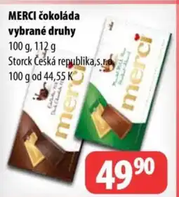Partner Maloobchodní síť MERCI čokoláda vybrané druhy nabídka