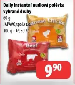 Partner Maloobchodní síť Daily instantní nudlová polévka vybrané druhy nabídka