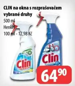 Partner Maloobchodní síť CLIN na okna s rozprašovačem vybrané druhy nabídka