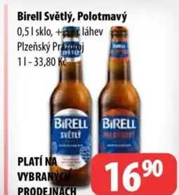 Partner Maloobchodní síť Birell Světlý, Polotmavý nabídka