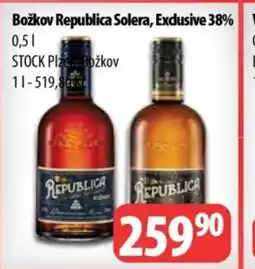 Partner Maloobchodní síť Božkov Republica Solera, Exdusive 38% nabídka