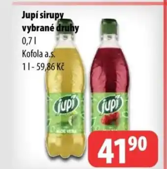 Partner Maloobchodní síť Jupí sirupy vybrané druhy nabídka