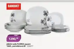 M.A.T. BANQUET Jídelní sada florea square 18díl., porcelánová bĺ 326077 nabídka