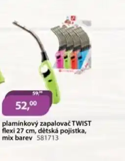M.A.T. Plamínkový zapalovač twist flexi , dětská pojistka, mix barev 581713 nabídka