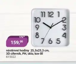 M.A.T. Nástěnné hodiny , 3d ciferník, ph, sklo, kov bí 615022 nabídka