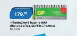 M.A.T. Mikrotužková baterie aaa alkalická lr03, super gp (20ks) 103008 nabídka