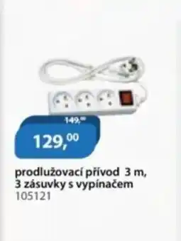 M.A.T. Prodlužovací přívod 3 m, 3 zásuvky s vypínačem nabídka