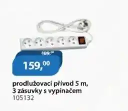 M.A.T. Prodlužovací přívod , 3 zásuvky s vypínačem nabídka