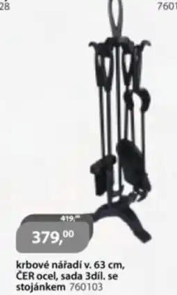 M.A.T. Krbová zástěna krbové nářadí v. 63 cm, čer ocel, sada 3díl. se stojánkem 760103 nabídka