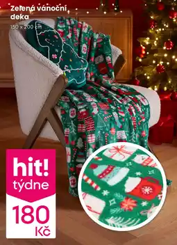 Pepco Zelená vánoční deka nabídka