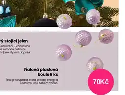 Pepco Fialová plastová koule 6 ks nabídka