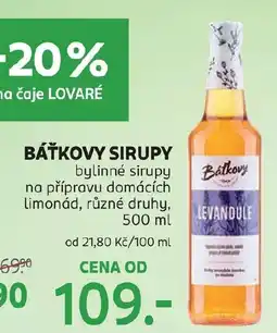 Rossmann BÁŤKOVY Sirupy nabídka