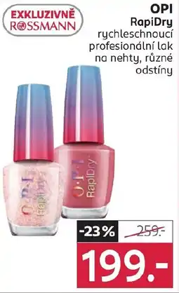 Rossmann OPI Rapidry nabídka