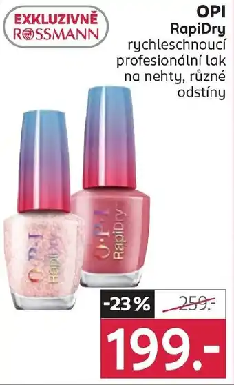 Rossmann OPI Rapidry nabídka