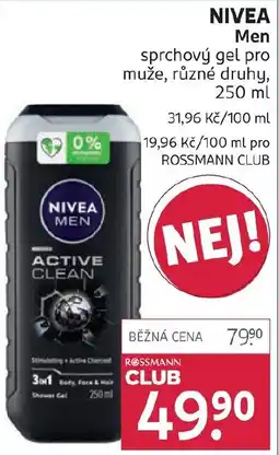 Rossmann NIVEA Men nabídka
