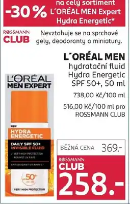Rossmann L'oréal men nabídka