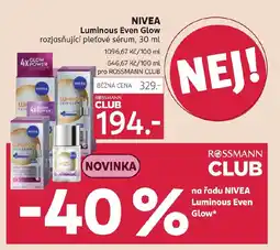 Rossmann NIVEA Luminous even glow nabídka