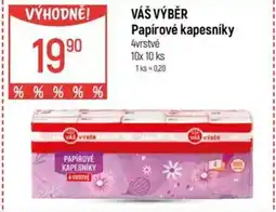 Globus VÁŠ VÝBĚR Papírové kapesníky nabídka