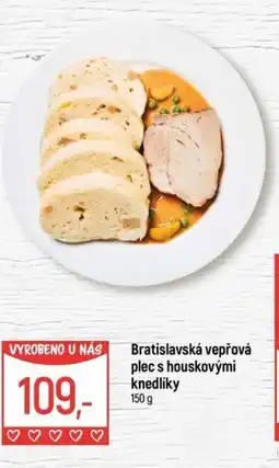 Globus Bratislavská vepřová plec s houskovými knedlíky nabídka