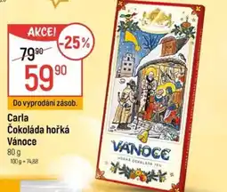 Globus Carla Čokoláda hořká Vánoce nabídka