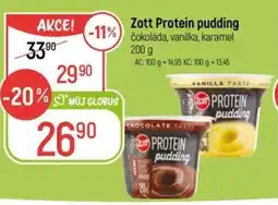 Globus Zott Protein pudding nabídka