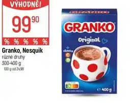 Globus Granko, Nesquik nabídka