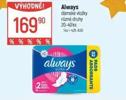 Globus Always dámské vložky nabídka