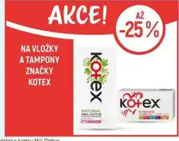 Globus Na vložky a tampony značky Kotex nabídka