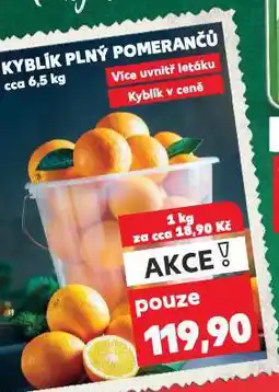 Kaufland Kyblík plný pomerančů nabídka
