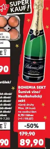 Kaufland Bohemia sekt ice nealkoholický sekt nabídka