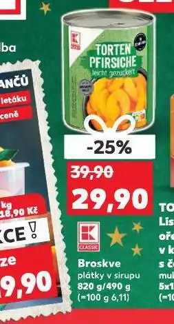 Kaufland Broskve nabídka
