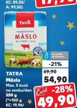 Kaufland Tatra máslo nabídka
