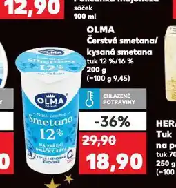 Kaufland Olma čerstvá smetana nabídka