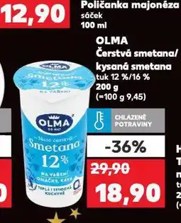Kaufland Olma kysaná smetana nabídka