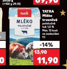 Kaufland Tatra mléko nabídka