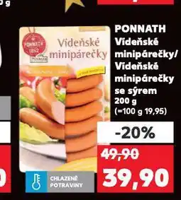 Kaufland Ponnath vídeňské minipárečky nabídka