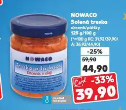 Kaufland Nowaco solená treska nabídka