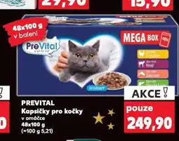 Kaufland Prevital kapsičky pro kočky nabídka