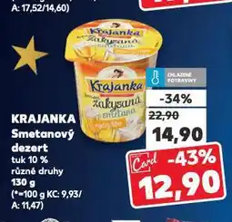 Kaufland Krajanka smetanový dezert nabídka