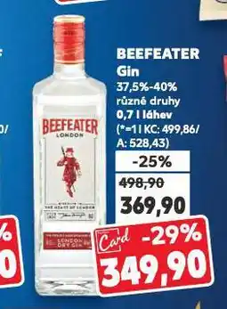 Kaufland Beefeater gin nabídka