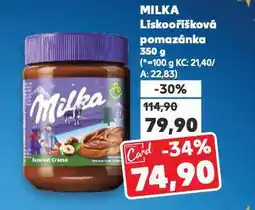 Kaufland Milka lískooříšková pomazánka nabídka