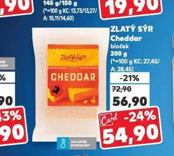 Kaufland Zlatý sýr cheddar nabídka